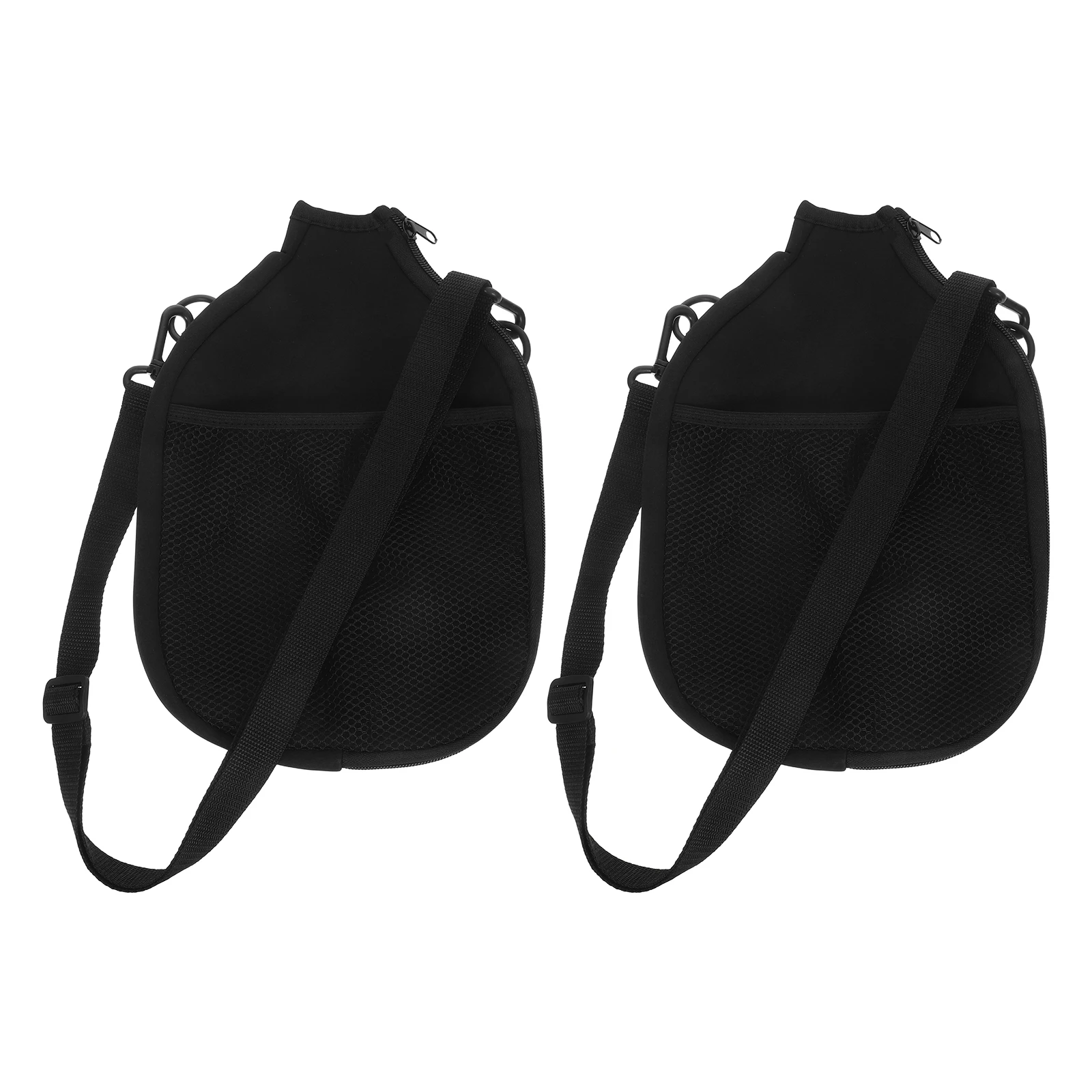 

2 Pcs Mesh Bags Racket Protector Pickleball Backpack Neoprene Paddle Cover Sleeve Pingpong Case Black