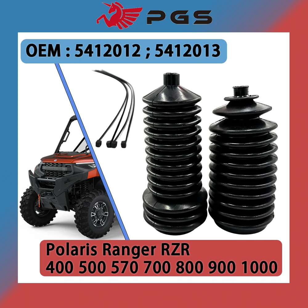 

Pair Steering Rack Boots Rubber Black Left Right 5412012 5412013 Fit For Polaris RANGER 570 800 GENERAL 1000 RZR XP 900