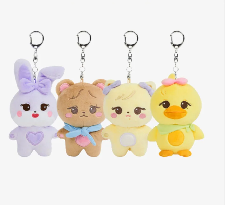 Kpop Pink Album BORNPINK 2022 World Tour Official Plush Keychain LISA ROSE JENNIE JISOO Kawaii Stuffed Animals Pendent