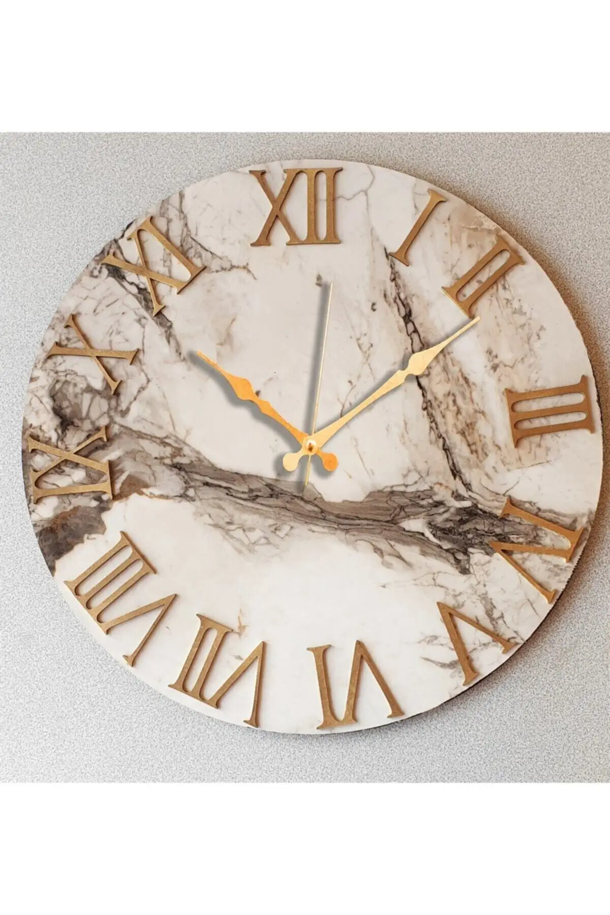 Marble Patterned Wall Clock 50x50 Cm Europe Model Modern Design Wall Clock Suitable For Office Living Room Kitchen