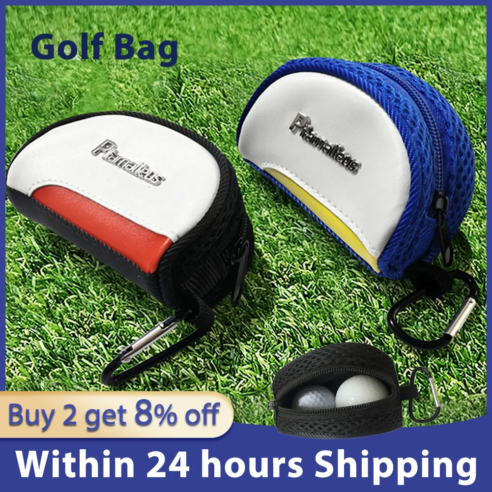 Bolsa para pelotas de Golf, bolsa para pelotas de Golf con cremallera, cinturón, bolsillo de almacenamiento para sujetar camisetas y pelotas de Golf, almacenamiento portátil para pelotas de Golf