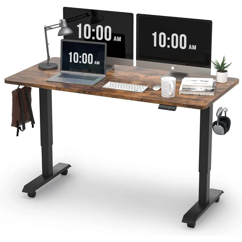 

55" Electric Standing Desk,Height Adjustable Home Office Sit Stand Up Computer PC Table,Tall Standup Workstation, Gaming Writin