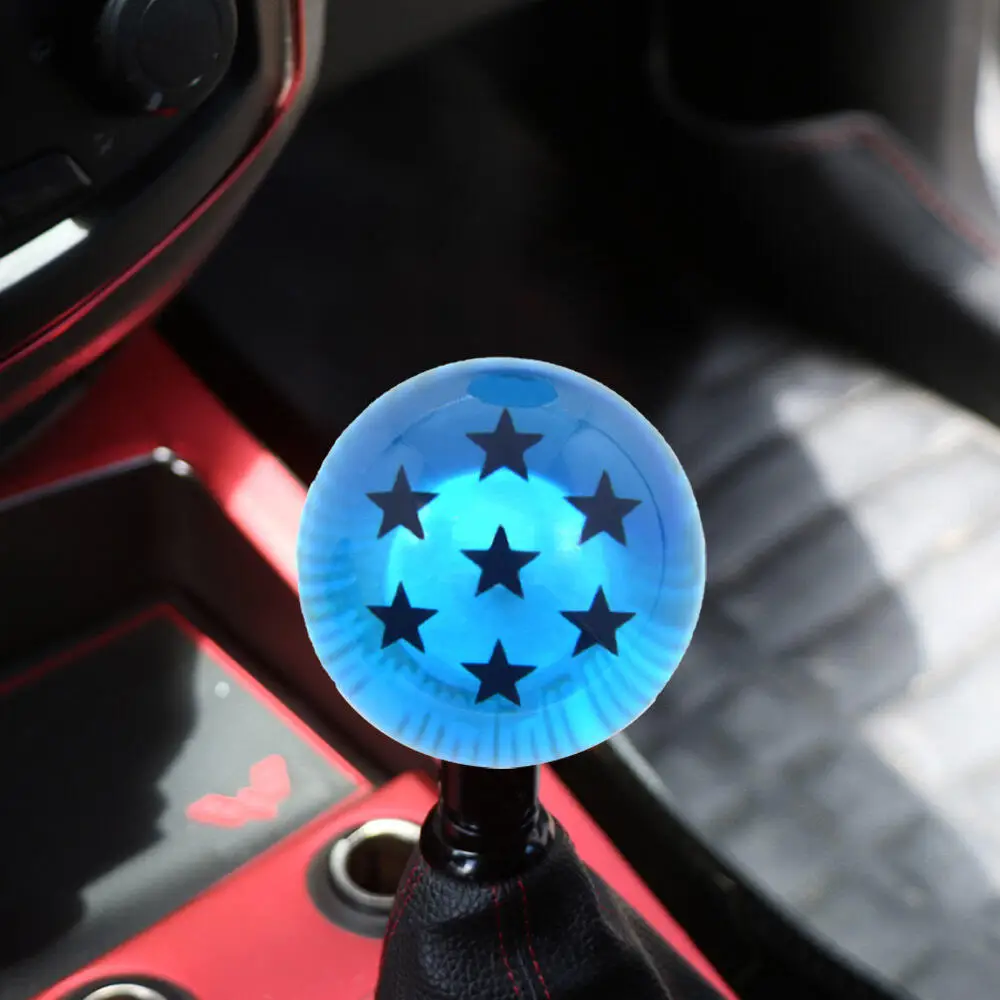 Dragon Ball Super Z Shift Lever Universal Auto Shift Knob Anime Cosplay blue Ball 54mm Diameter Gear Shift Knob 1-7 Stars Ball