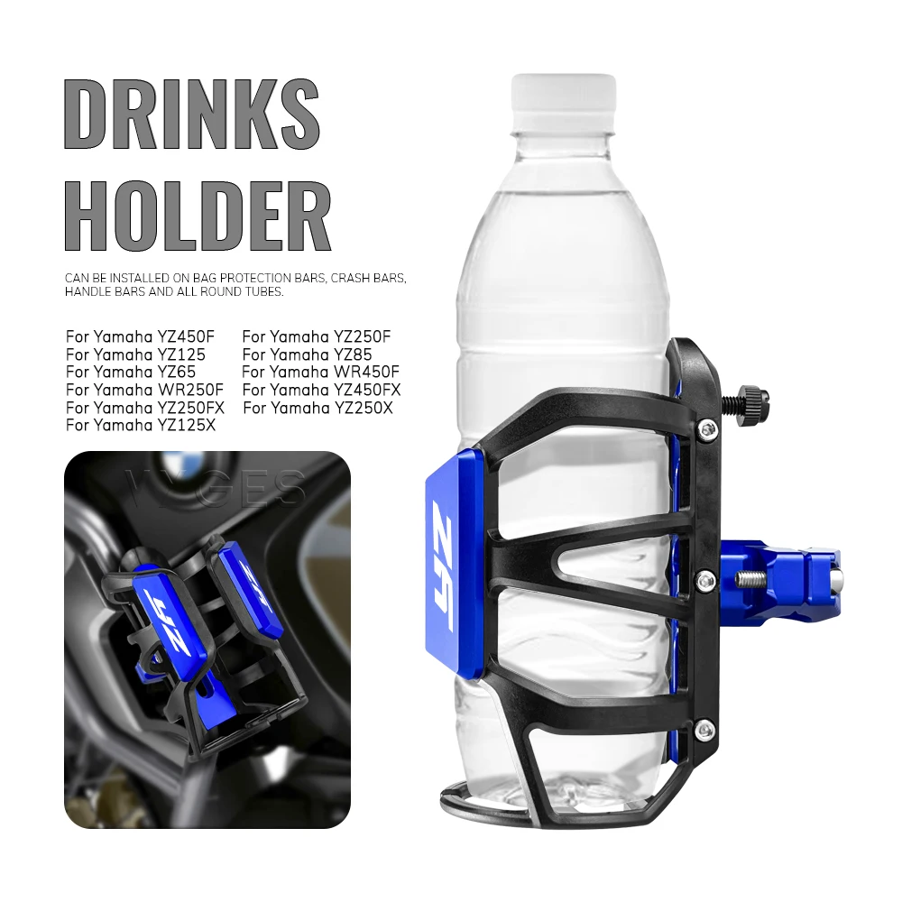 Motorcycle Beverage Water Bottle Cage Drinks Holder Water Cup Holder For Yamaha YZ450 450FX 250FX 250X 250 125 85 WR450F 250F