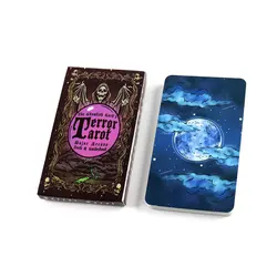 Hot selling Terror Tarot Oracle Card Leisure Fortune Divination Party Entertainment Chess Card Game Tarot 22 Card Deck