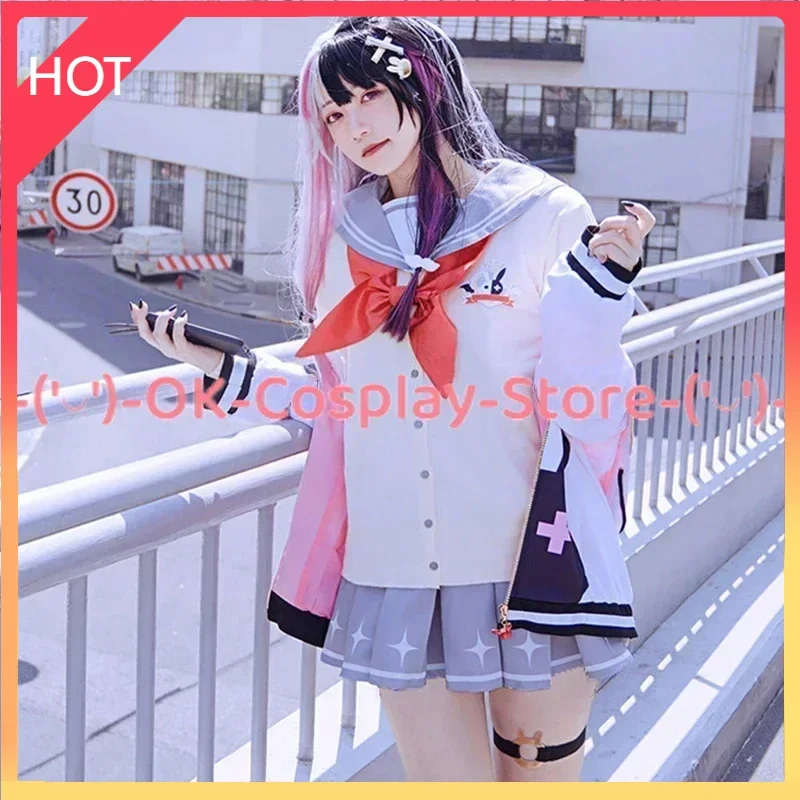 

[На заказ] Yorumi Rena Косплей Костюм Vtuber Косплей Средняя школа JK Униформа Платье Праздничный костюм Хэллоуин Наряды Аниме Одежда