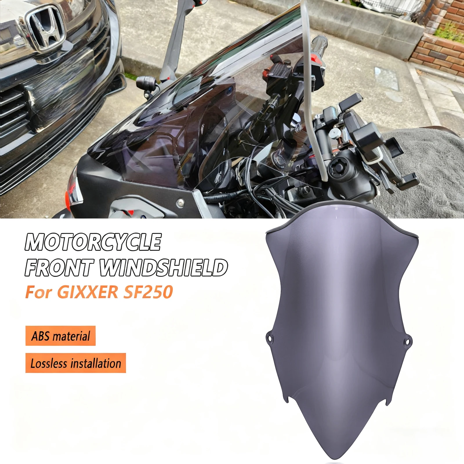 Para GIXXER 250SF 250 SF GIXXER SF250 motocicleta Touring parabrisas visera doble burbuja parabrisas Deflector de viento Accesorios