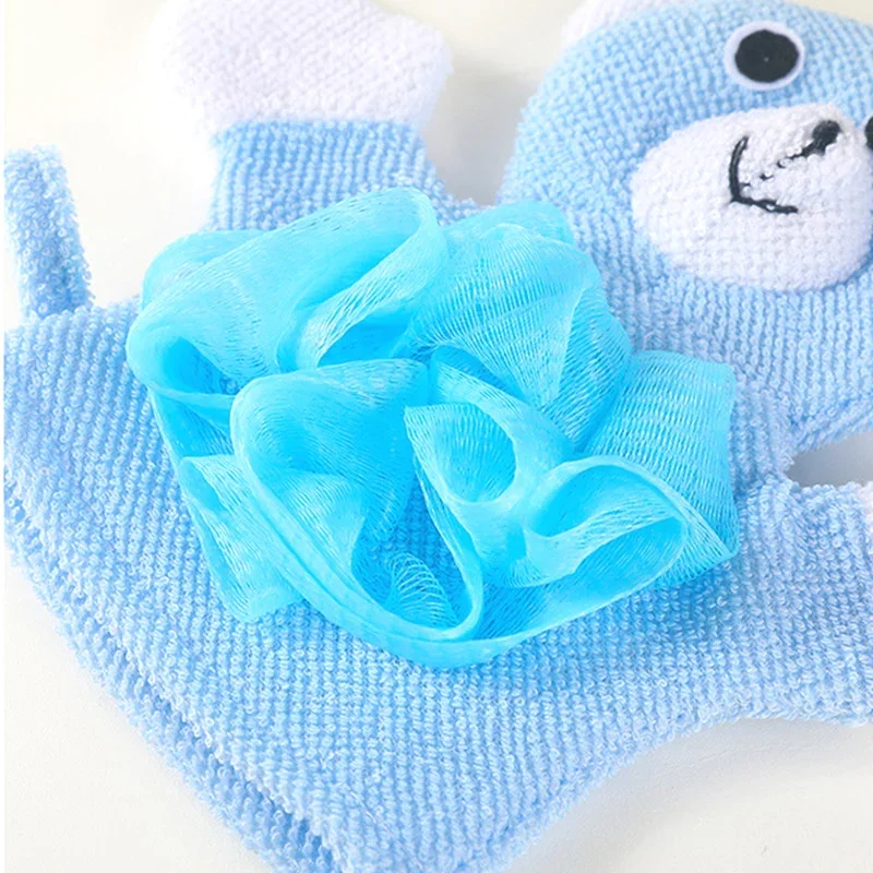 Soft Baby Bath Brush Kids Body Cartoon Animal Scrubber Exfoliating Sponge Shower Baby Bathing Glove Skin Cleaner Tool for Kids