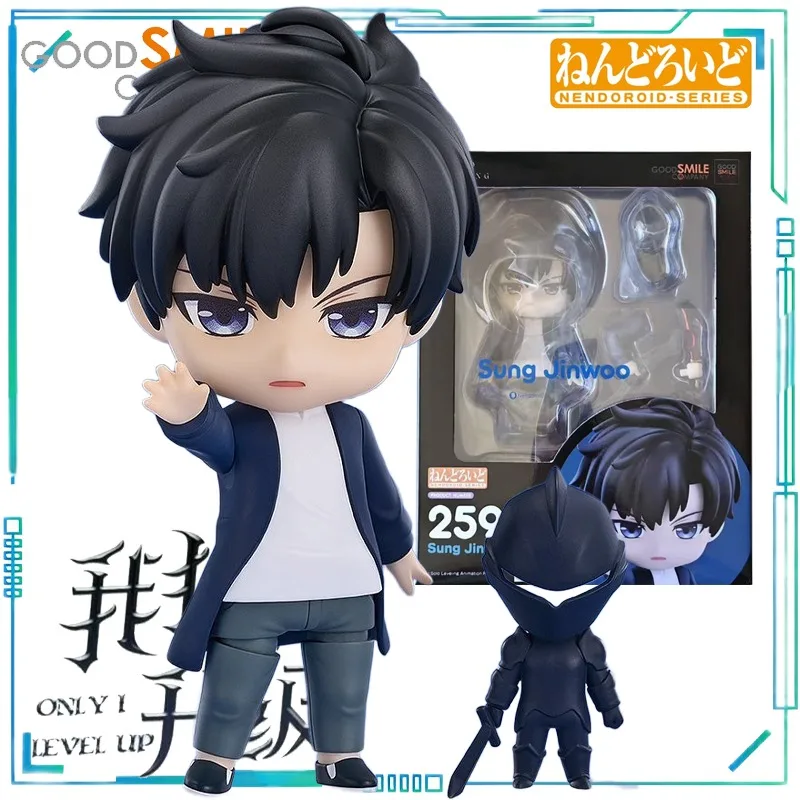 GOEDE GLIMLACH BEDRIJF Echt NENDOROID Serie SOLO NIVEAU Anime Sung Jin Woo Model Speelgoed Beweegbaar Model Prachtige Speelgoed Collectibles