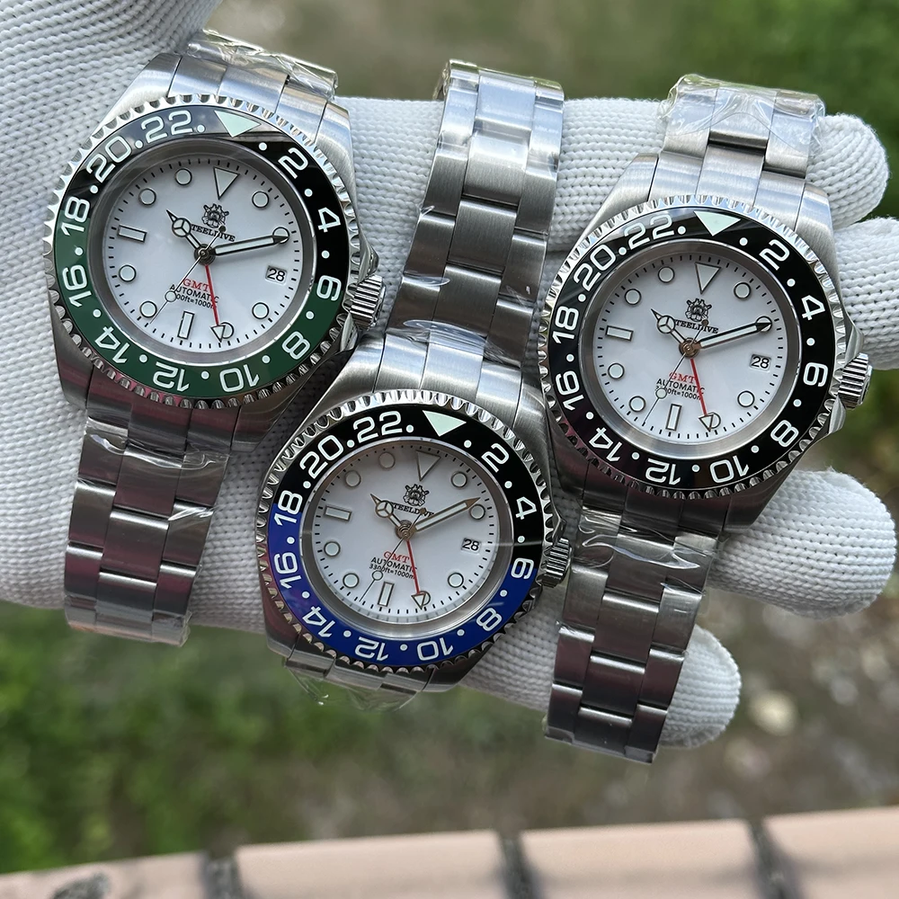 STEELDIVE SD1964GMT 2025年新作腕時計 ホワイトダイアル フォーハンド
