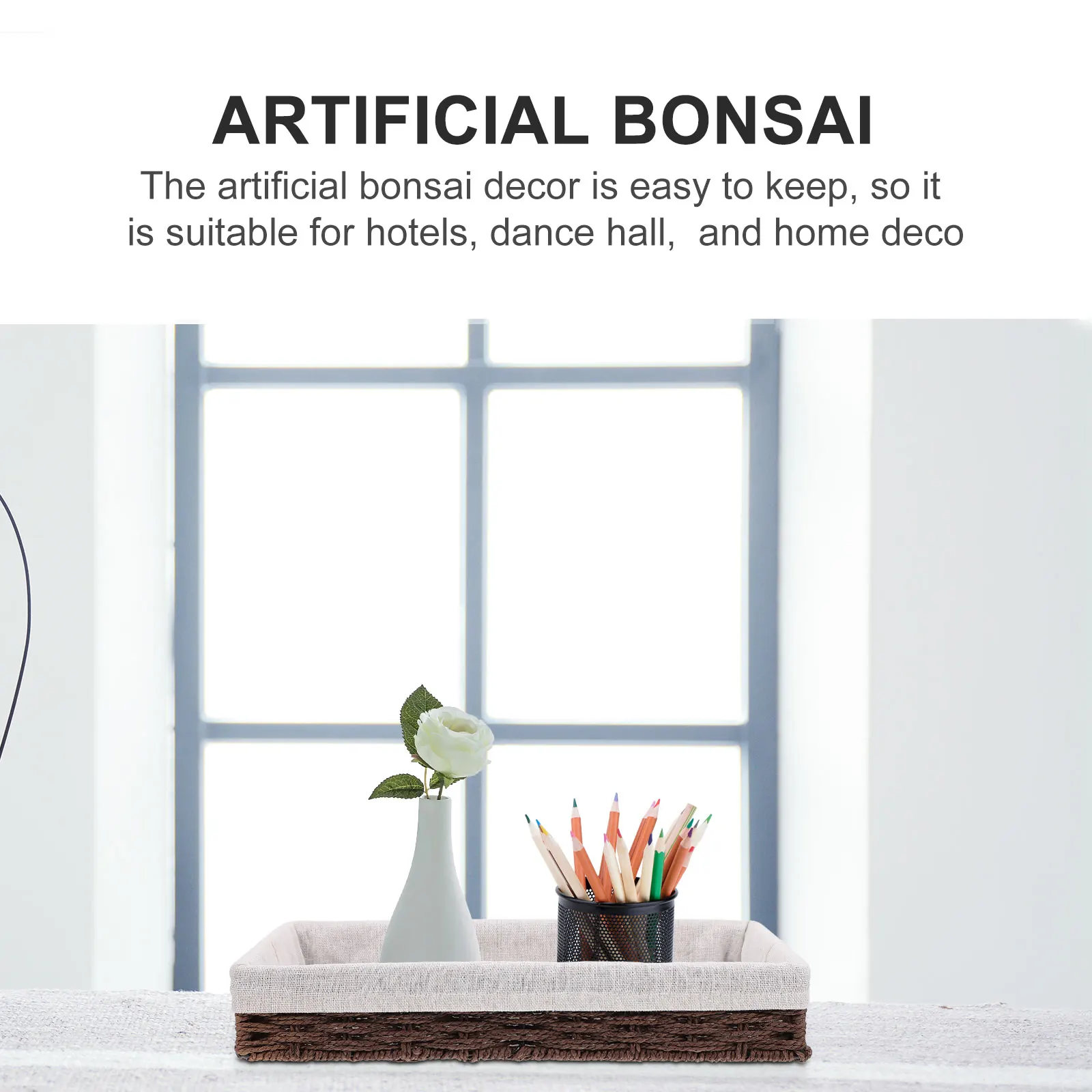 

1Pcs Rattan Basket Key Sundries Storage Organizer Desktop Woven Storage Box for Household Rattan Basket Organizing Box