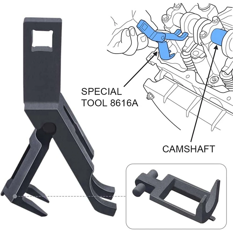 24434 Valve Spring Compressor 2-Valve Service Camshaft, Valve Seal And Retainer For Ford 4.6L/5.4L V8, 6.8L V10