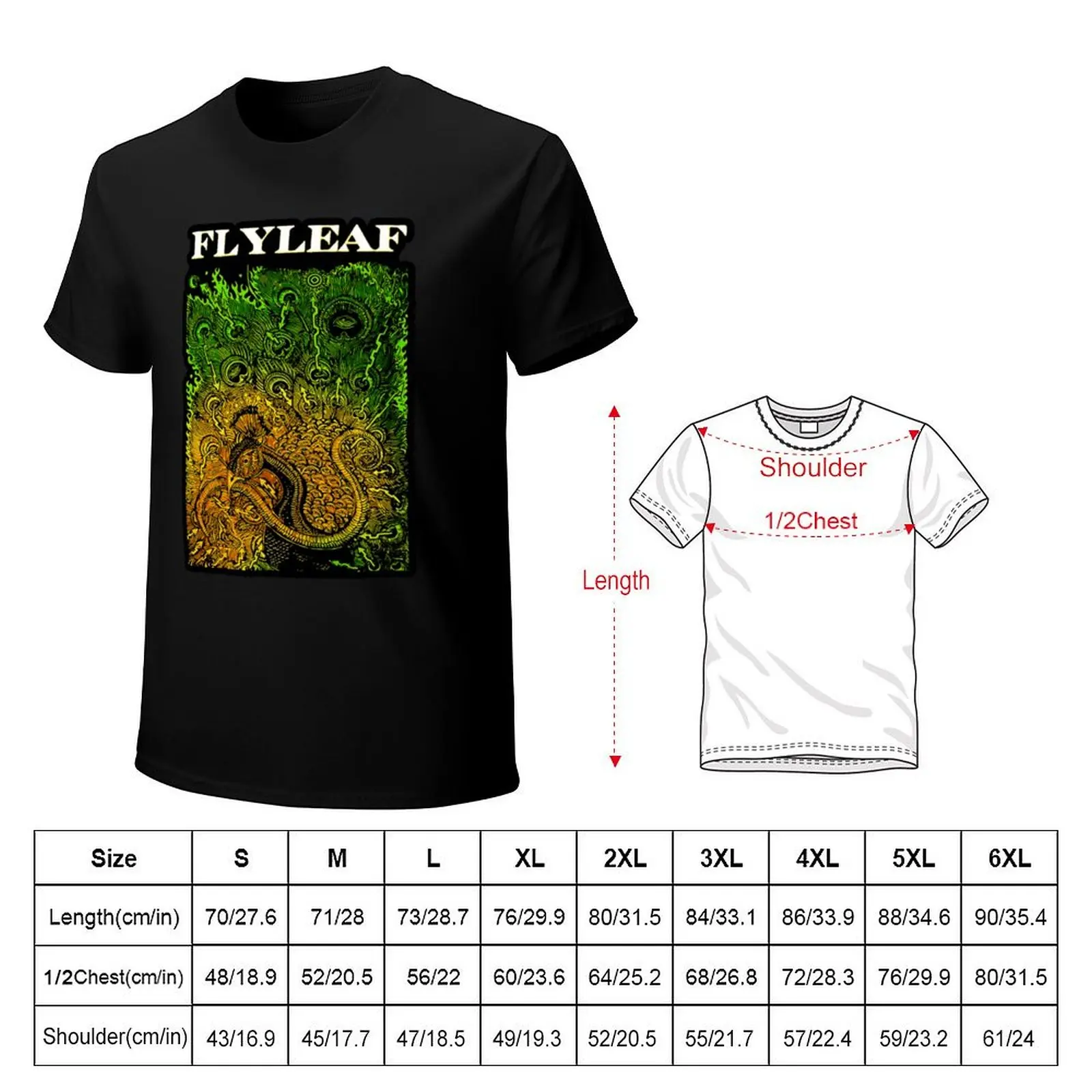 golden peacock snake Flyleaf T-Shirt Basic Lightweight Short Sleeve Tee