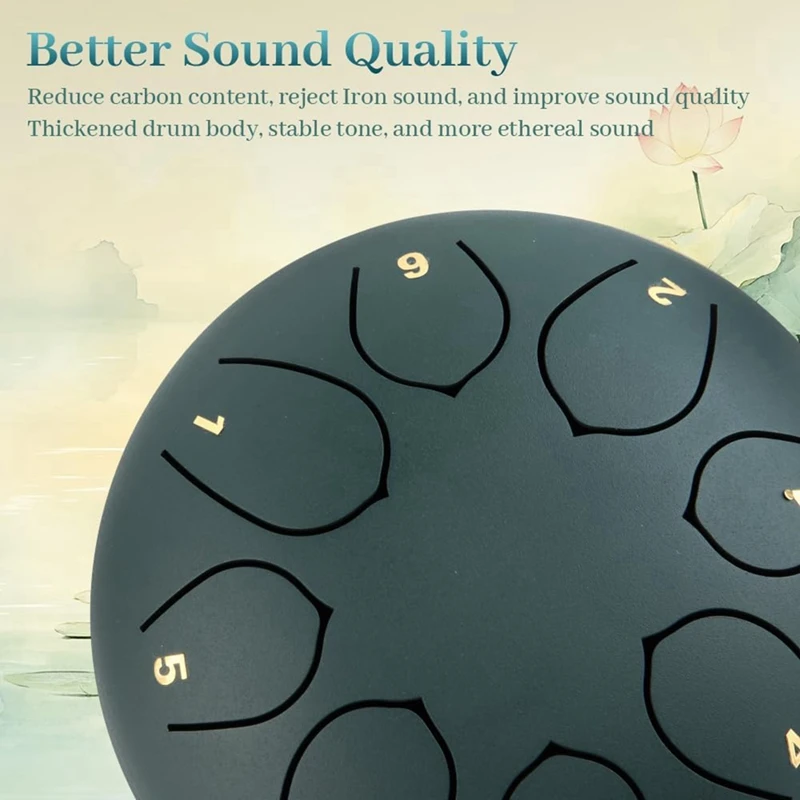 New-Hollow Drum Six-Inch Eight-Tone Rain Drum, Pleasant Sound Healing Instrument Children's Hand Drum Forget Worry Drum