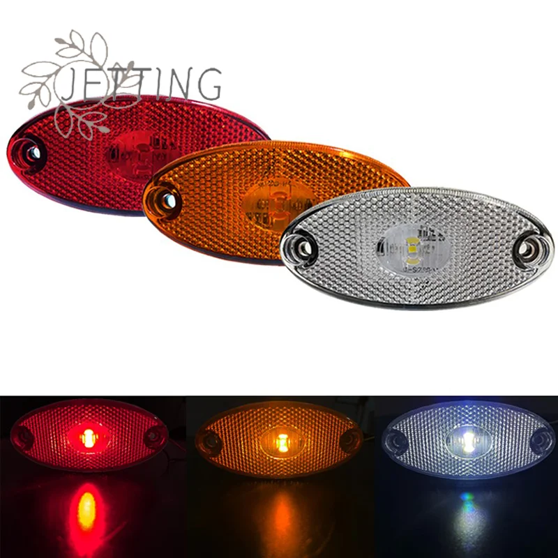 

Hot 1PC 12V 24V Led Side Marker Lights For Trailer Trucks Caravan Side Clearance Marker Light Lamp Led Lorry Amber Red White