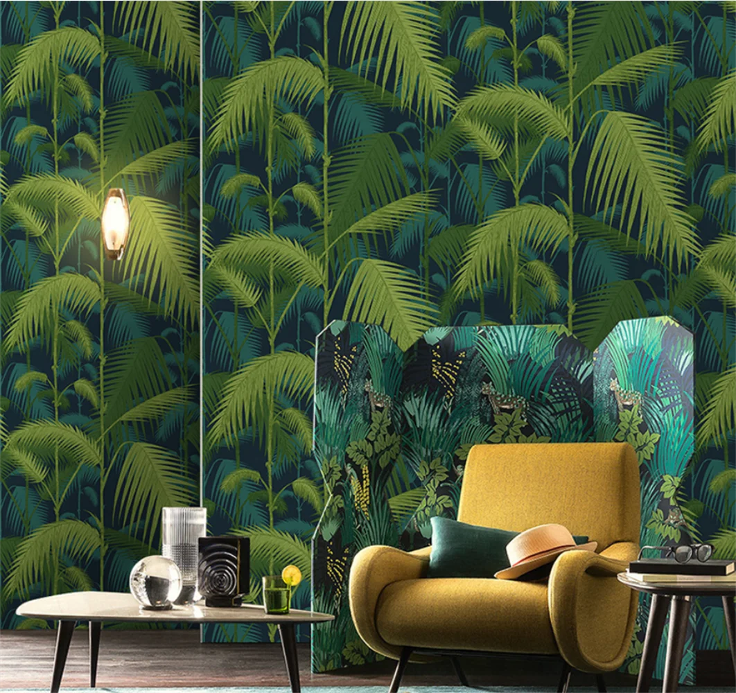 

papel de parede tropical rainforest southeast asia greenery palm tree leaves wallpaper papel adhesivo para muebles 3d wall paper