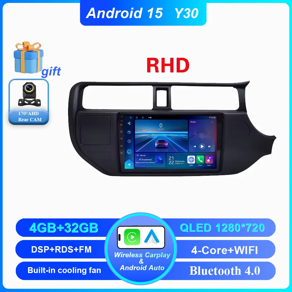 Android 16 autoradio voor KIA K3 RIO 2011 2012 2013 2014 2015 Carplay multimediaspeler stereo navigatie GPS 4G Wifi 2 Din