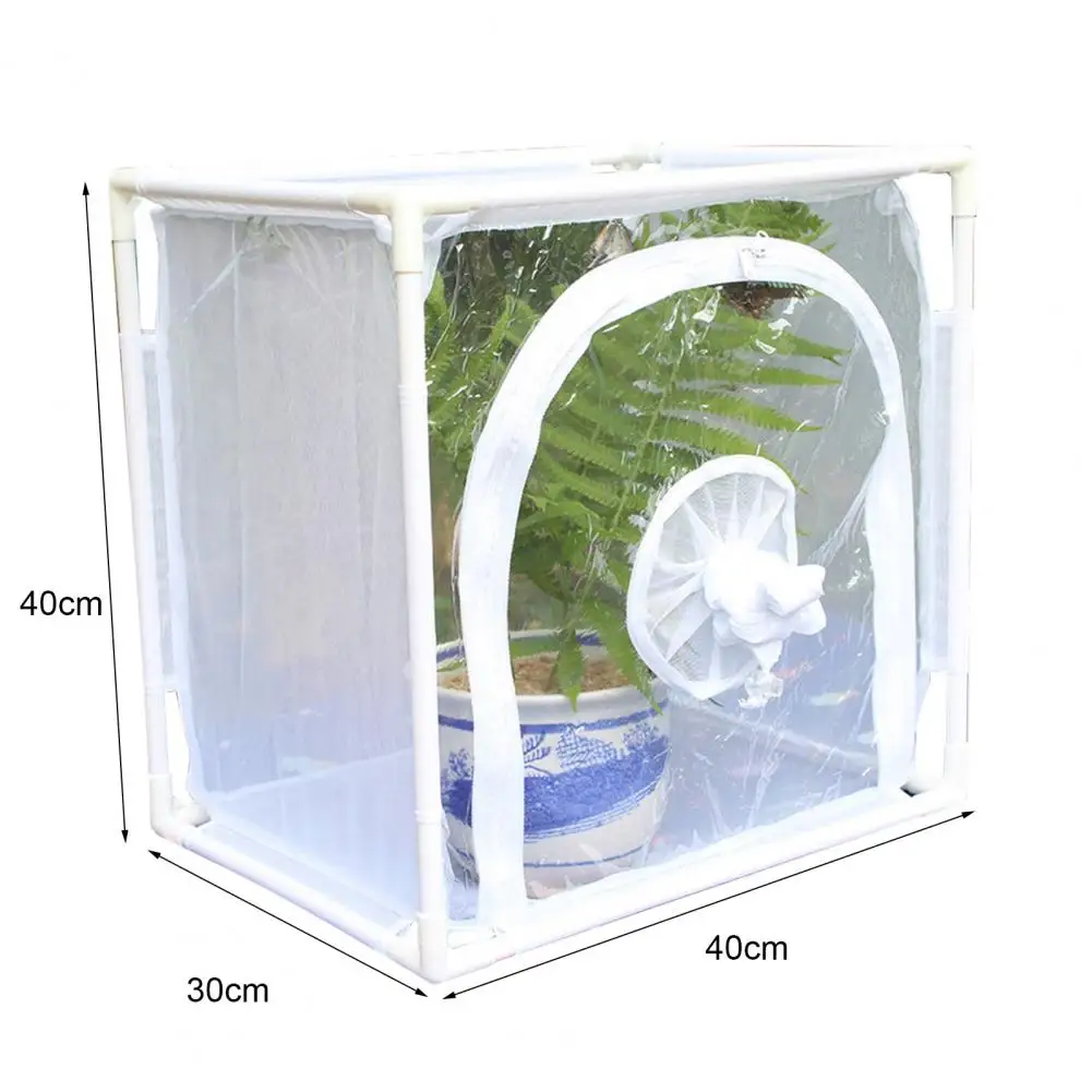 Butterfly Net Sturdy Mesh Cage Transparent Easy to Store  Useful Outdoor Plant Butterfly Habitat Mesh Cage