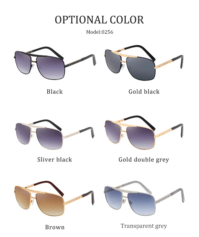 Vintage Quadratische Sonnenbrille für Herren und Damen 2026 Luxusmarken-Designer Neue Trends Klassische Punk-Sonnenbrille Männliche Shades Fahrer-Sonnenbrille – Detail 6