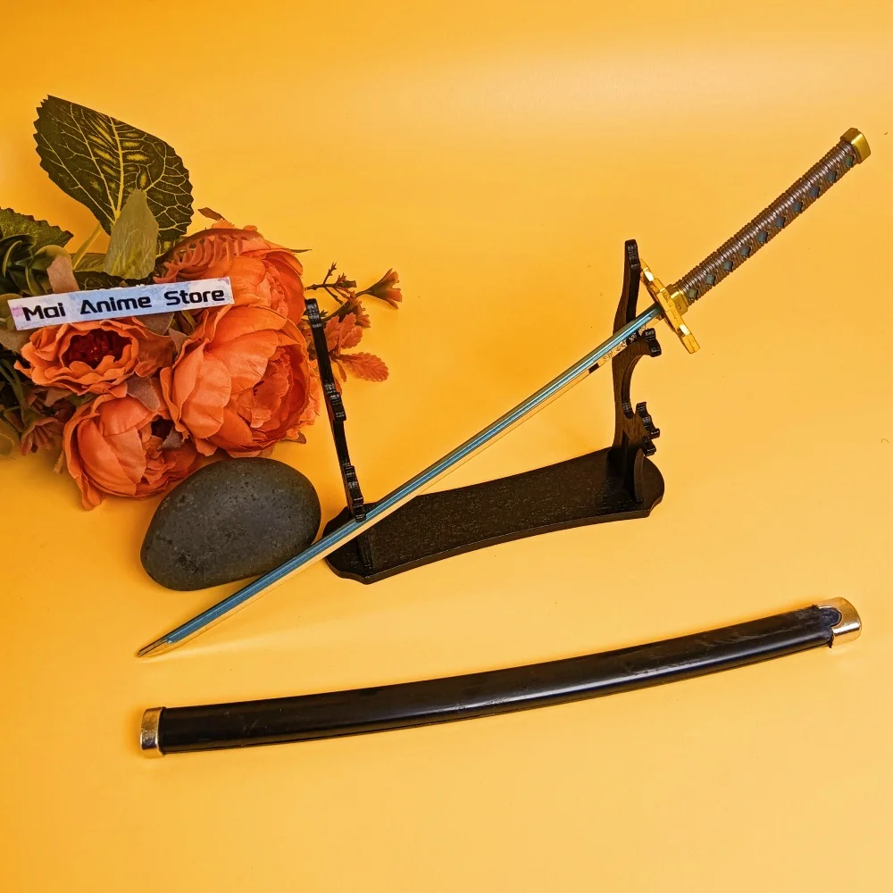 10in Muichirou Katana Ainme Kimetsu No Yaiba véritable Katana japonais petit sabre de samouraï Original en métal démon Slayer épée jouet cadeau