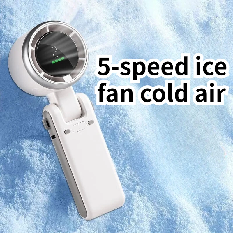 Popular Portable Handheld Turbo Fan, 5 Gear Wind Hand Fan, Handheld Fan, Portable Mini Hand Fans, USB Rechargeable Turbo Fan