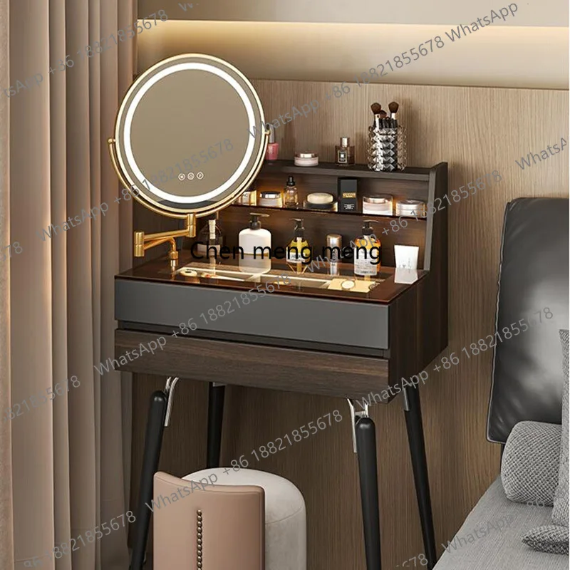 

Drawers Bedroom Vanity Table European Coffee Modern Black Dressing Table Mirror Chair Storage Penteadeira Postmodern Furniture
