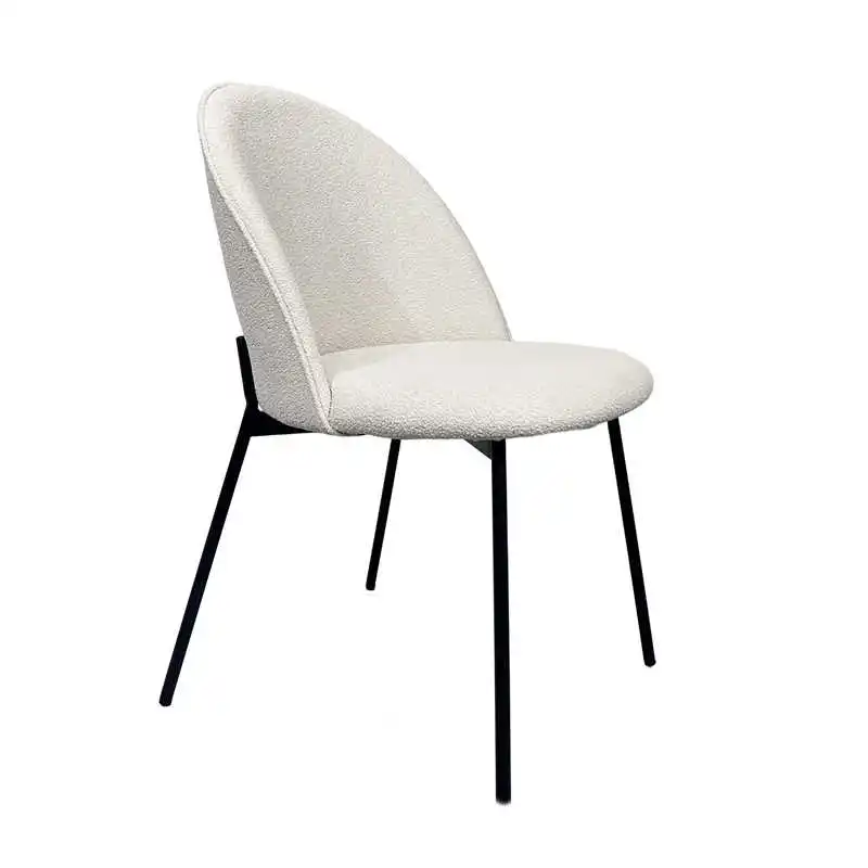 Accept Customization Fabric Modern Minimalist Italian Home Restaurant, Coffee Shop, Hotel Dining Chair, Iron Soft Bag Backrest