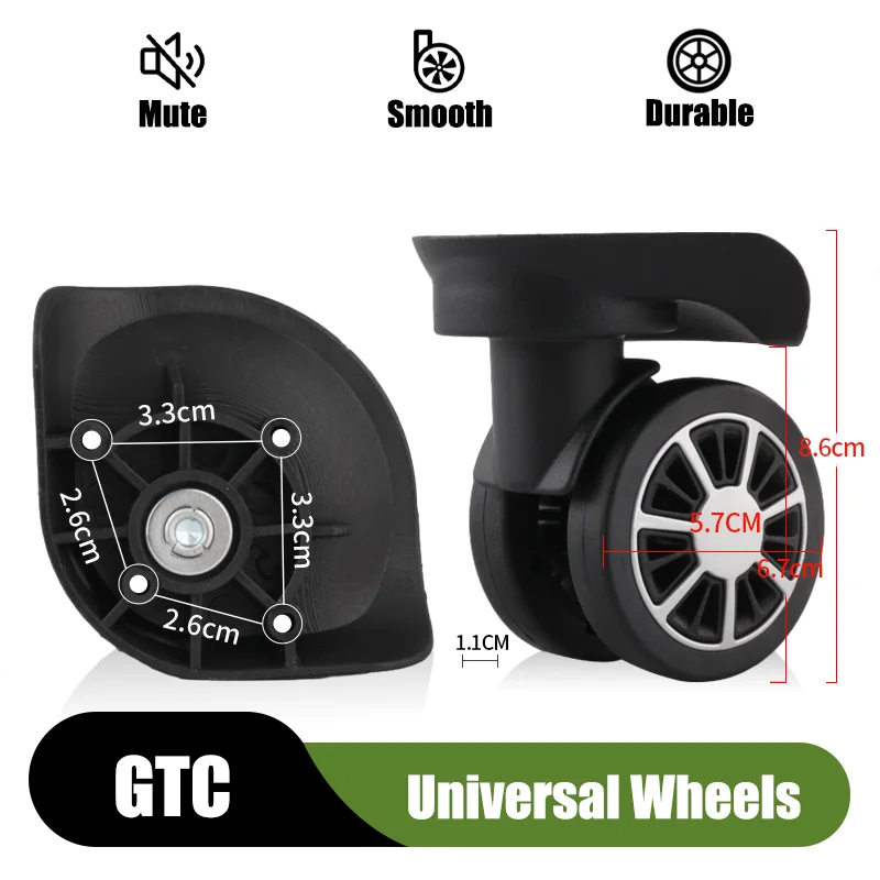 قطع غيار لحقيبة السفر UW415 ملحقات الأمتعة لإصلاح العجلات العالمية كتم الصوت بشكل سلس ومتين #1