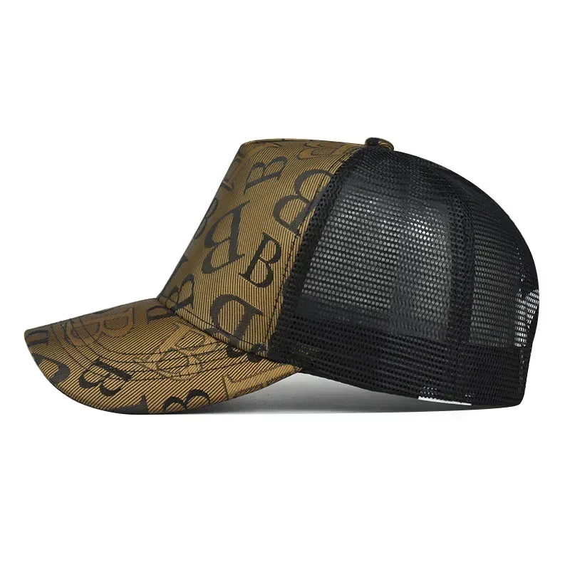 Fashion Designer Mesh Breathable Ponytail Rebound Hat Outdoor Casual Sun Protection Shade Cap Branded Baseball Cap 3
