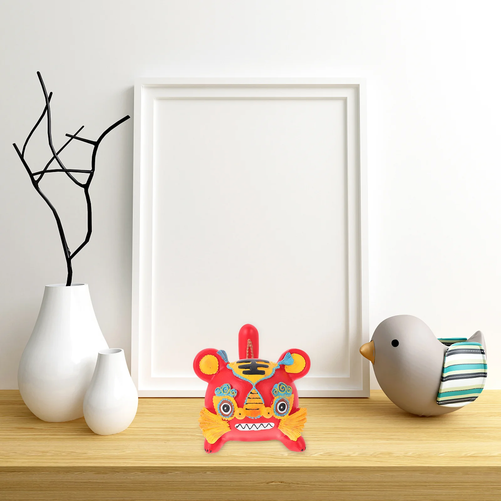 

1Pcs Lovely Mascot Tiger Compact Size Indoor Outdoor Decor Fine Workmanship New Year Statue Tiger Mascot Ornament