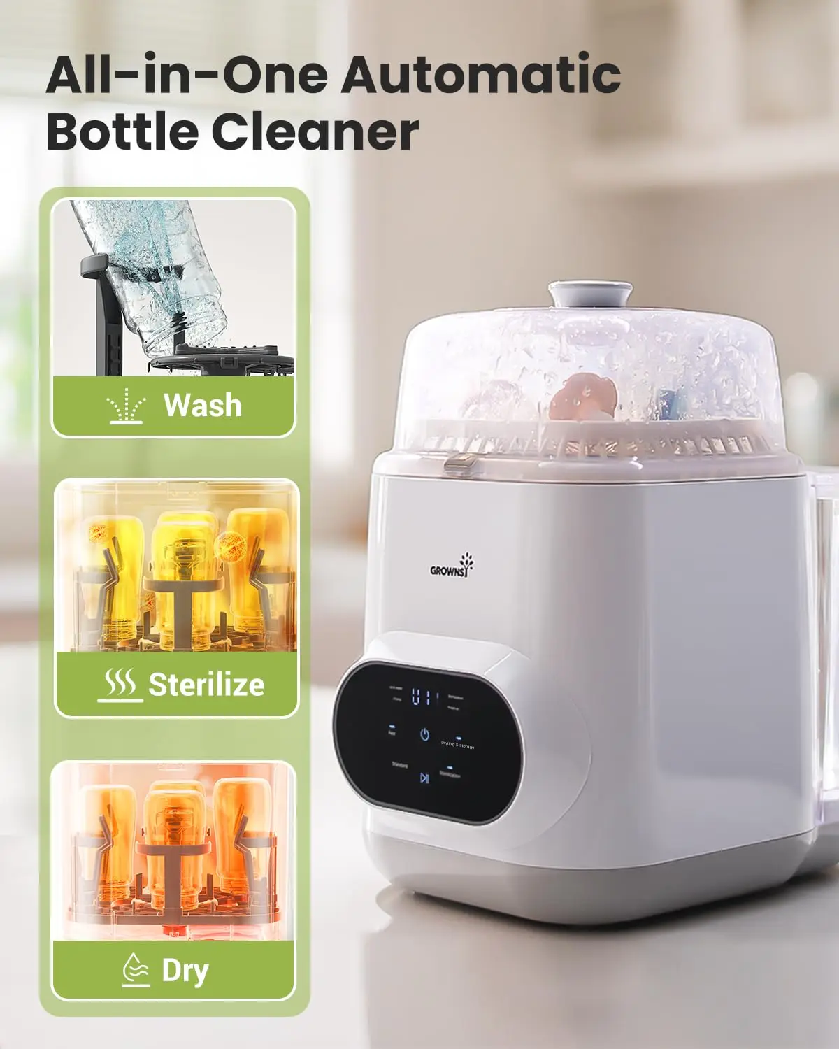 EaseClean Bottle Washer Pro & 130pcs Tablet Pencuci Deterjen