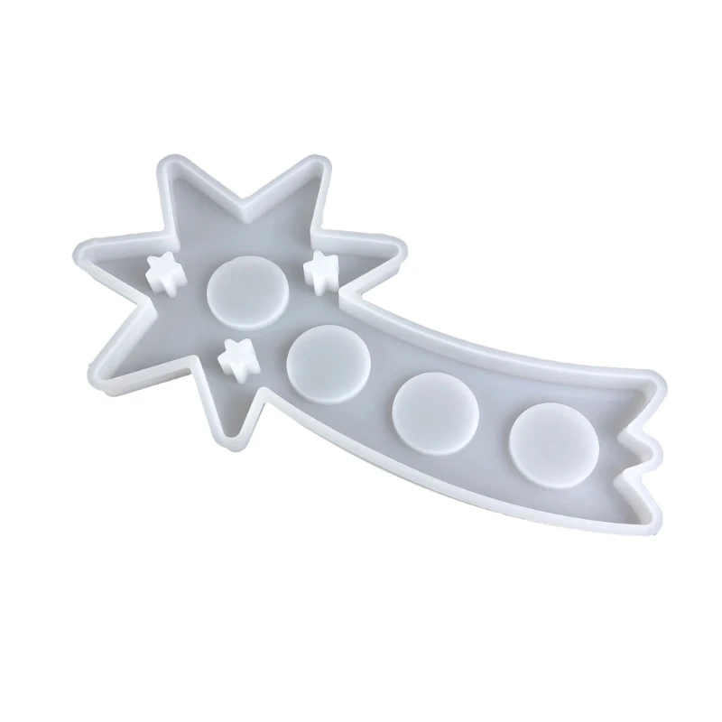 

H7EB Christmas Star Ribbon Holder Silicone Mold Home Decoration Making Tool