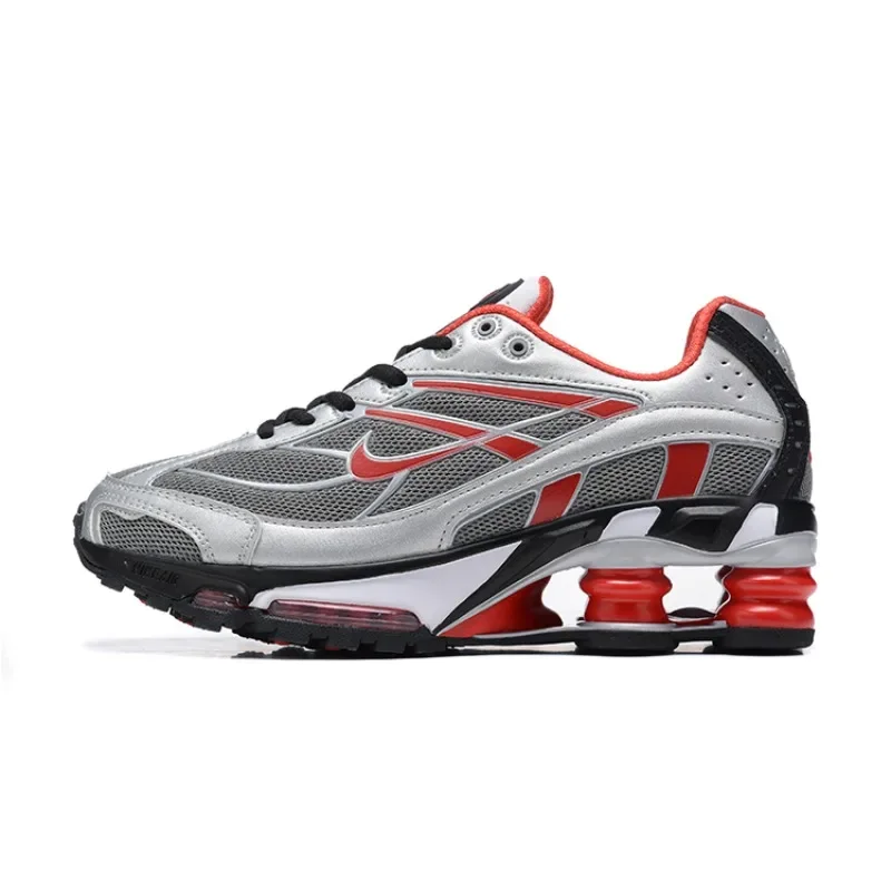 

Nike Shox Ride 2, модные серебристо-серые, красные сетчатые нескользящие износостойкие амортизирующие мужские кроссовки для бега на открытом воздухе, мужские