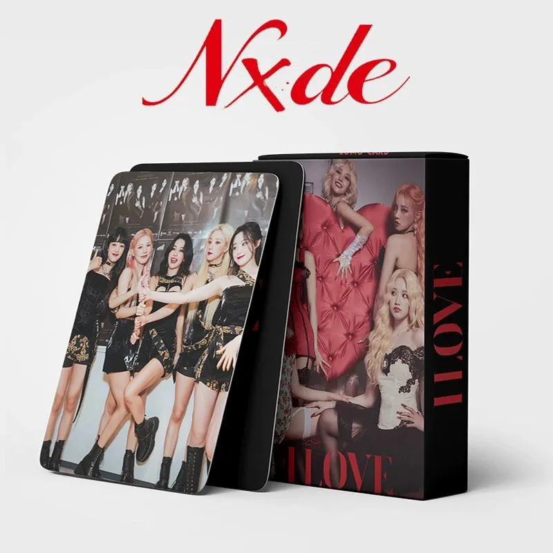 55PCS/Set Kpop (G)I-DLE Lomo Card New Album Nxde HD Photo Cards Girls Burn Photo Card Minnie Postcard Fans Collection Gift