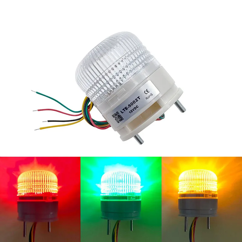 Lâmpada de aviso de sinal de luzes de três cores LTA5002TJ LED luz piscante alarme de segurança 12V 24V 220V indicador estroboscópico