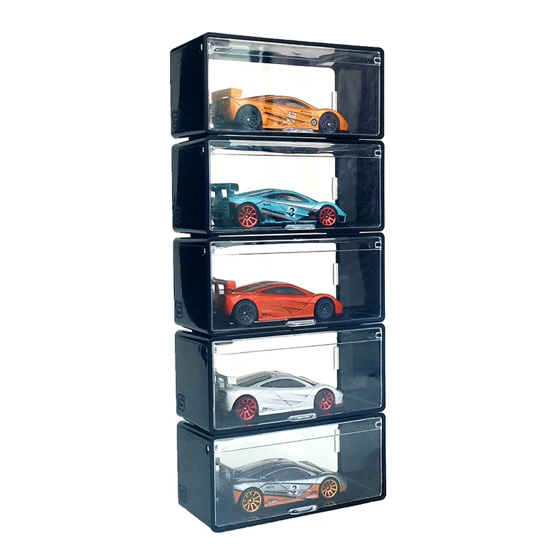 1PC Transparent Dustproof Stackable Storage Box Without Car Diecast Model Car Display Box Children Alloy Car Model Storage Box