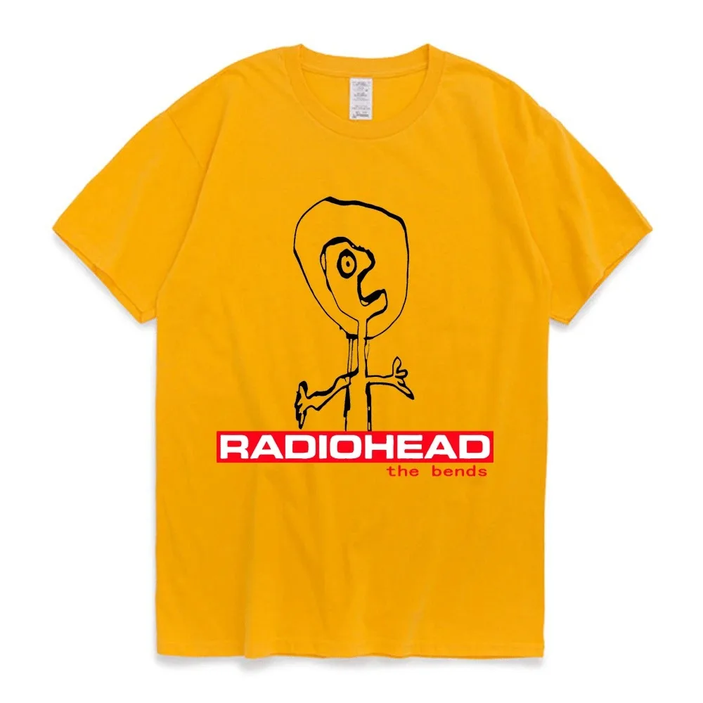 Radiohead The Bends Graphic T Shirts 90s Vintage Punk Hip Hop Short Sleeve Tee Shirt Oversized Streetwear T-shirt Male image 5