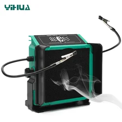 YIHUA 948DQ-I 200W Soldering Fume Extractor Filter Smoke 110W Soldering Iron Station with 2 Helping Hands