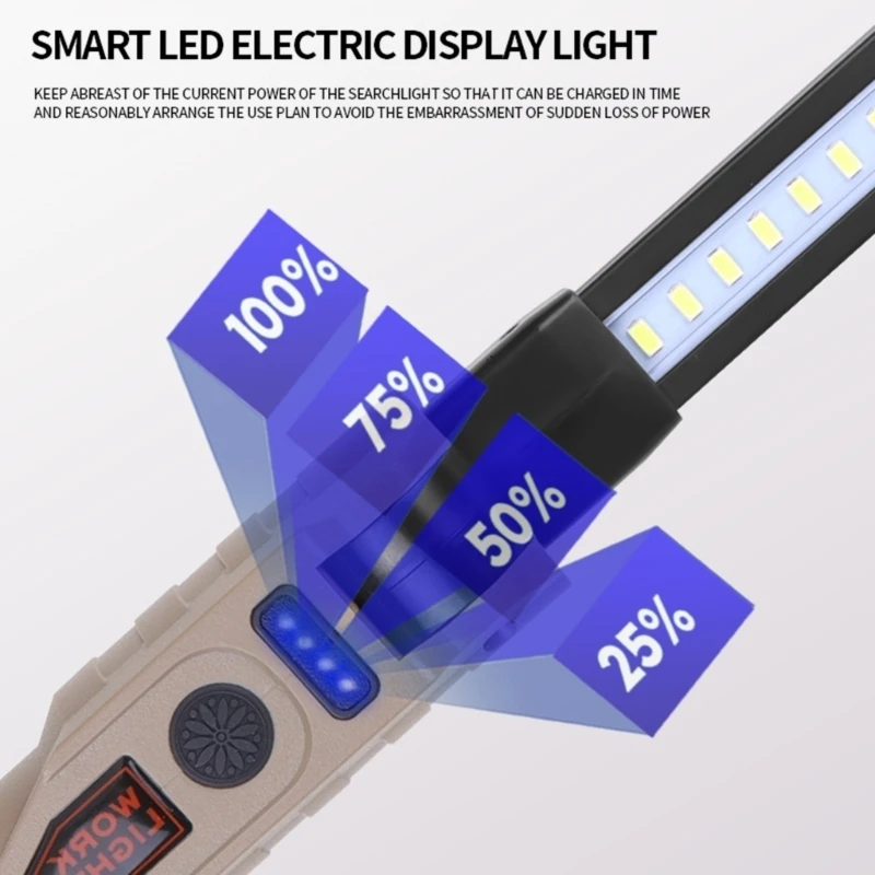 

Водонепроницаемый портативный карманный фонарь Магнитный светодиодный фонарик с задним зажимом Инспекционная лампа Яркий рабочий