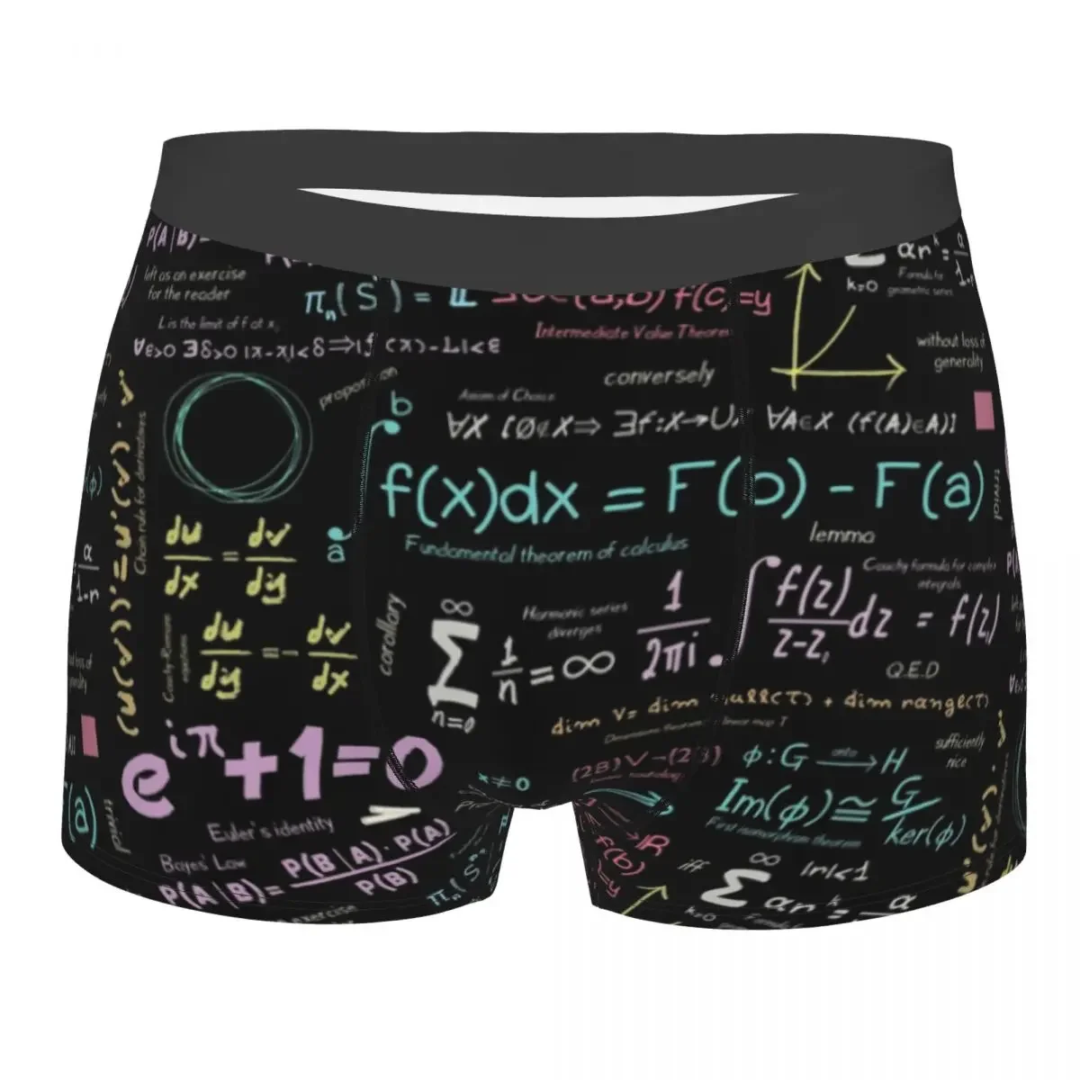 Sexy Male Fashion Pure Math Nerd Underwear Physics Science Boxer Briefs Men Soft Shorts Panties Underpants