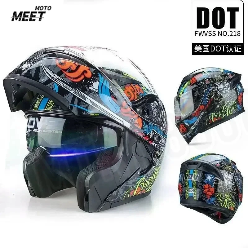 dot-certification-motorcycle-helmet-double-lens-cross-section-helmet-safety-modular-flip-helm-unisex-helmet-with-visor