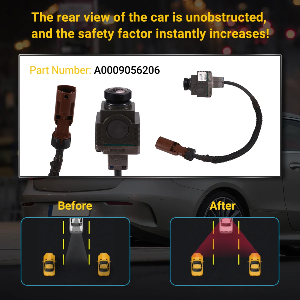 

#40H Automotive Parts & Accessories,Car Rear View Cameras Parking Aid Camera for Mercedes Benz,Plastic+Aluminum