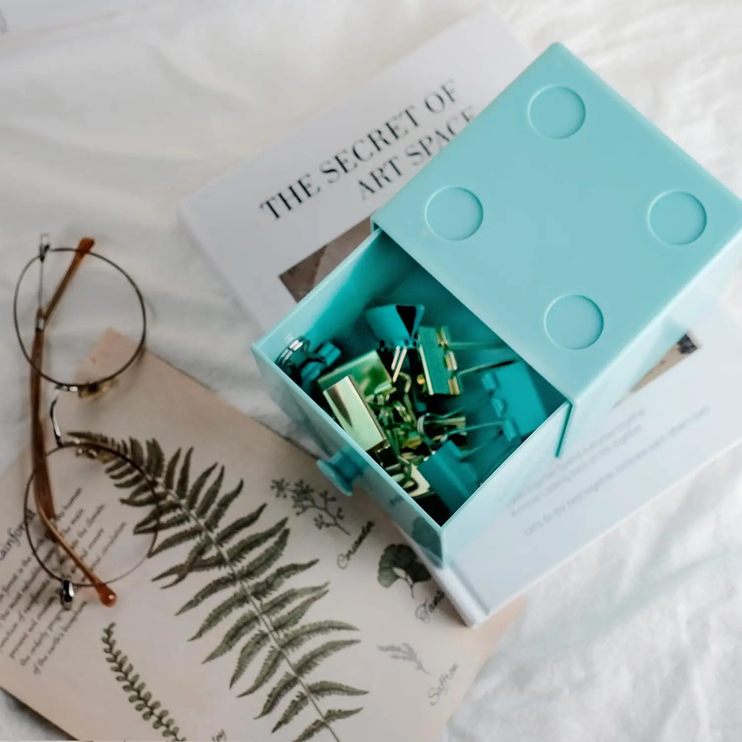 عبوتان من منظم المكتب الصغير، أدراج تنظيم لطيفة قابلة للتكديس، درج سطح المكتب، منظم سطح المكتب للمكتب و( #2