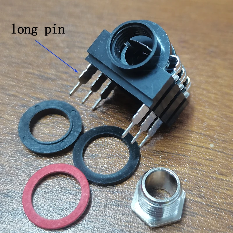 2–10 Stück 6-poliger 6,35-mm-Audio-Klinkenstecker, Panel-Mount-Stecker, 6,35–334 G, für den Anschluss von Mikrofon- und Audiogeräten – Detail 3