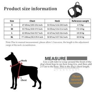 Arnés de perro de nylon ajustable chaleco reflectante suave transpirable sin tirante arnés mazo de mascota correa para perros grandes grandes perros grandes 8 Mejores arneses de perro del ejército de ventas - №7