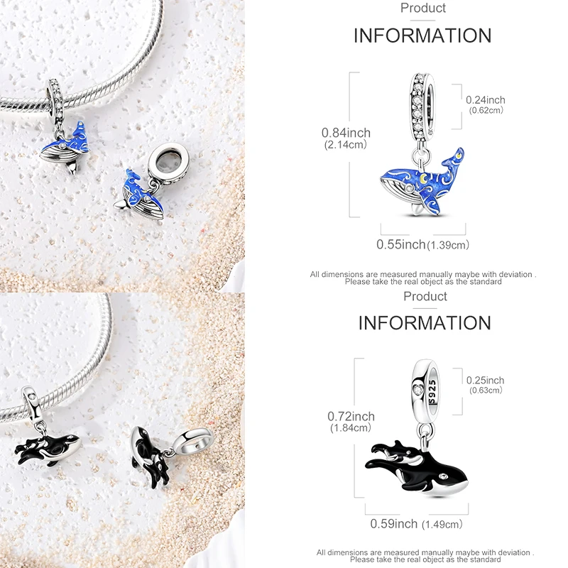 925 Sterling Silber Charm-Perlen Katze Mond Pfote Schmetterling Kreuz Sternennacht Krippenmotiv DIY Armband Halskette Geschenk für Frauen Mädchen – Detail 4