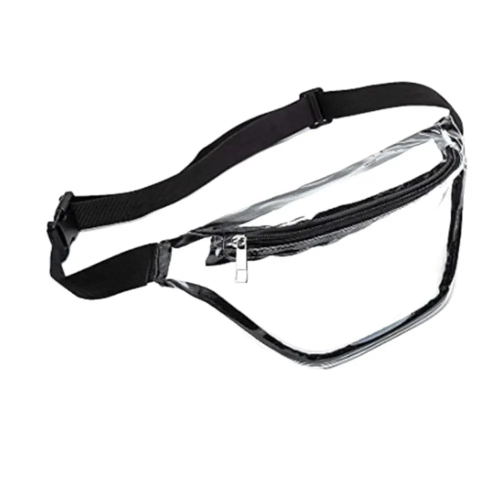 Waterproof Transparent Waist Bag Water-Sprinkling Festival Zipper PVC Chest Bag Message Bag Phone Bag Clear Crossbody Bag