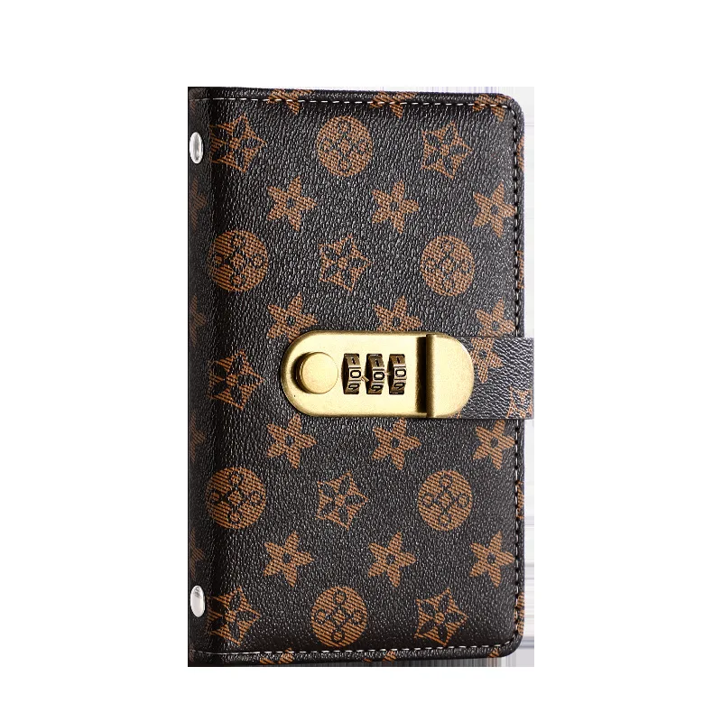 Het nieuwe geldboek met grote bloemenwachtwoordvergrendeling kan 1W geldclip geldboek met grote capaciteit A6 geldbesparend boek besparen