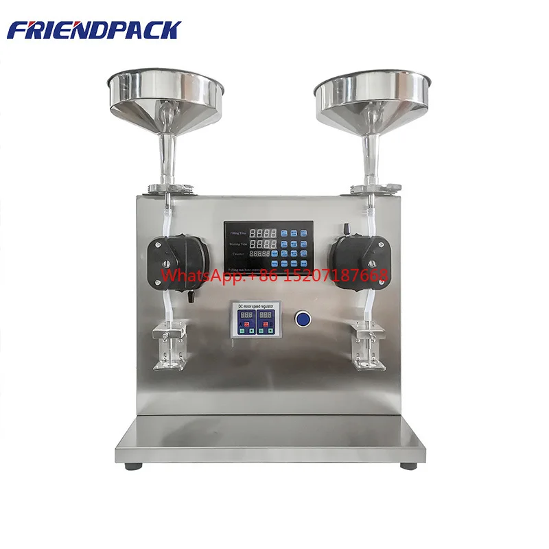 

Double Nozzle Small nail polish mascara 502 glue automatic quantitative liquid peristaltic pump filling machine