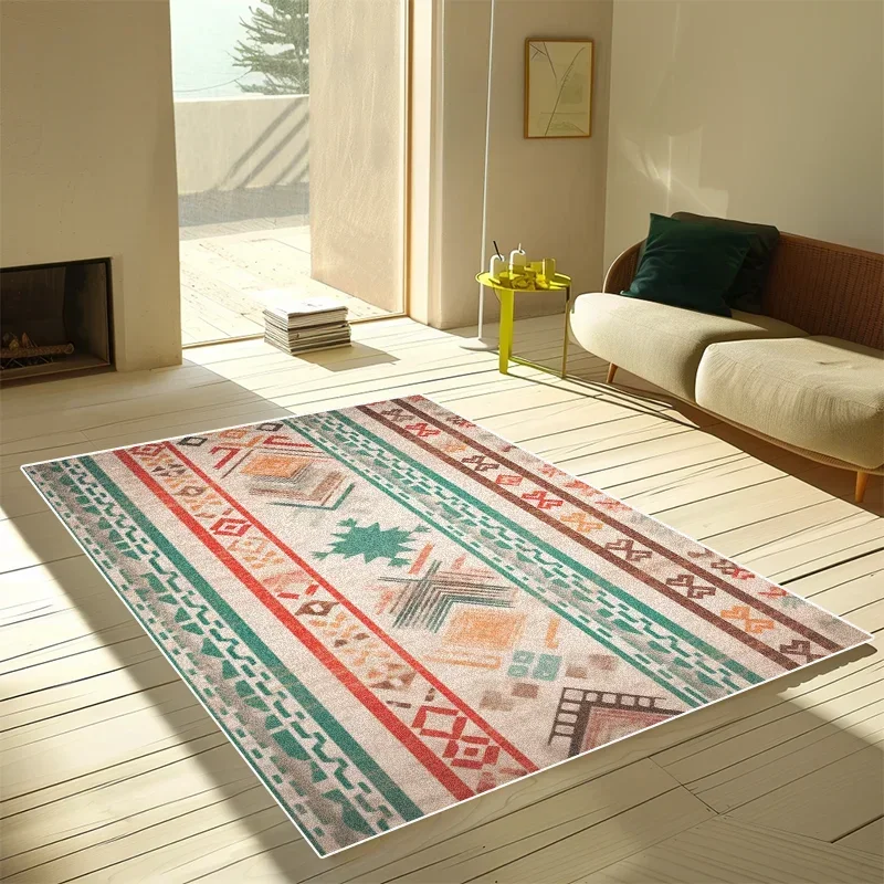 

HD-Moroccan Роскошные геометрические ковры для гостиной, спальни, украшения дома, эстетические коврики большой площади, гостиная, легко чистится, пол M